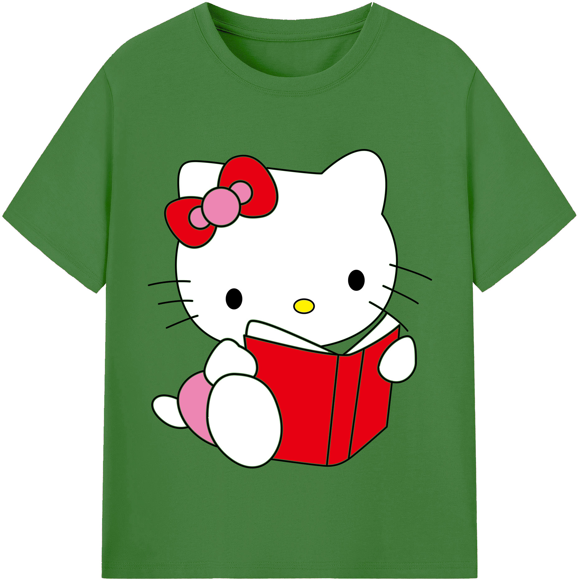 （画像用） Hello Kitty ハローキティ レディースカジュアルプリントTシャツ（綿100％）